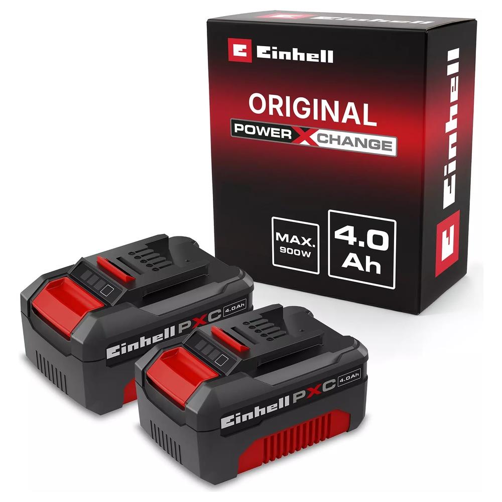 2 einhell batterie power x-change 18v - 4,0 ah