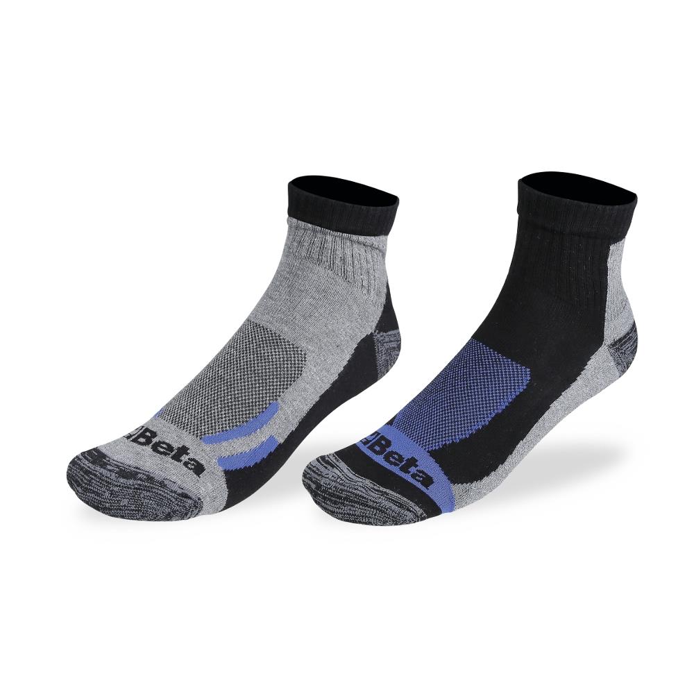 2 paia di calze maxi sneakers in cotone con pianta in spugna di cotone beta 7426p 43/46