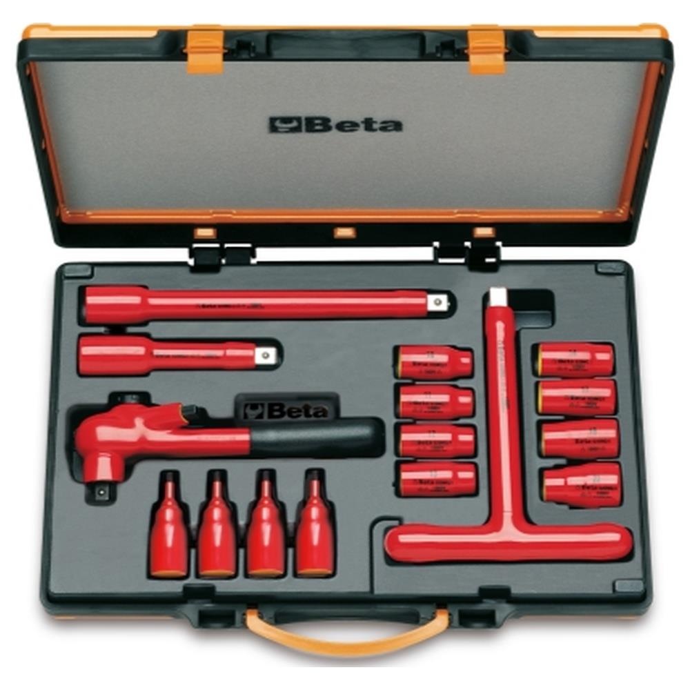 8 chiavi a bussola poligonali 4 chiavi a bussola esagonali maschio e 4 accessori beta 910mq/c16