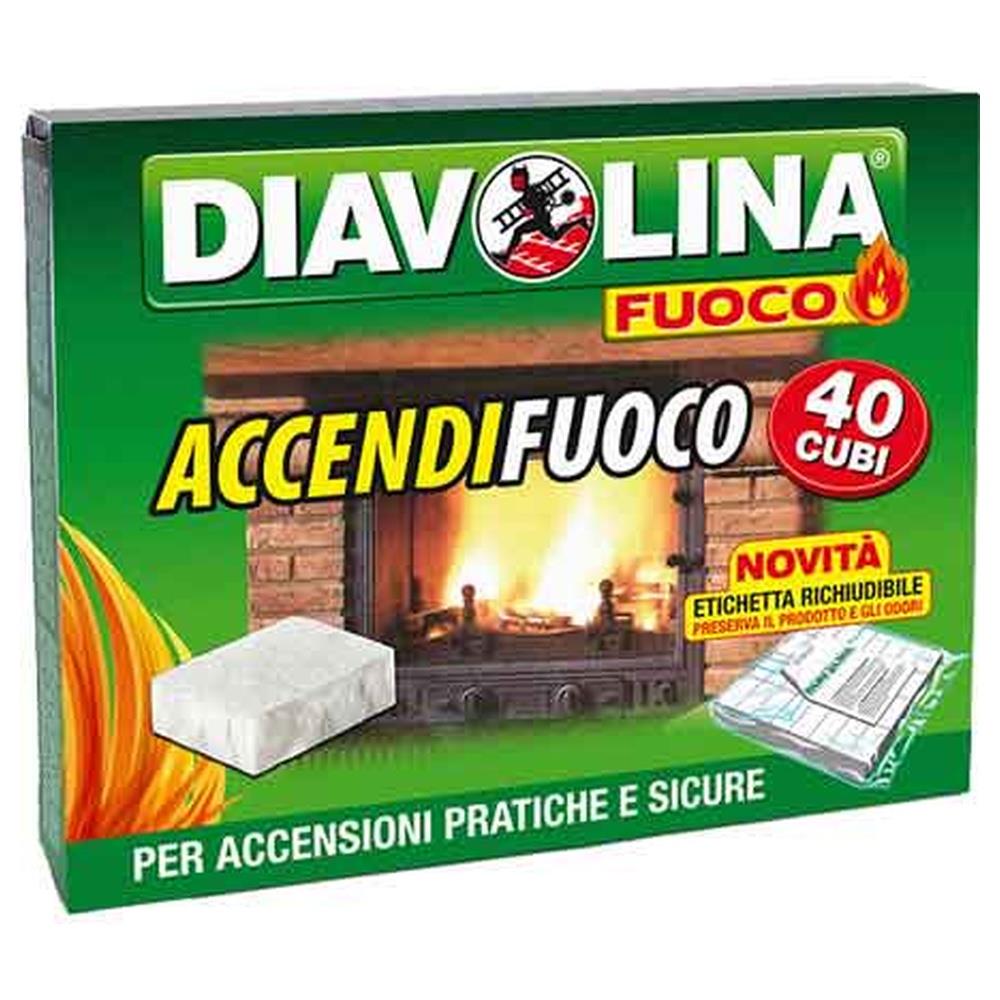 accendifuoco  diavolina  40 cubi