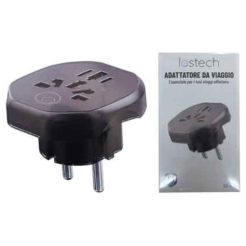 adattatore da viaggio 'ls-ac6' lostech portata massima 2500 watt