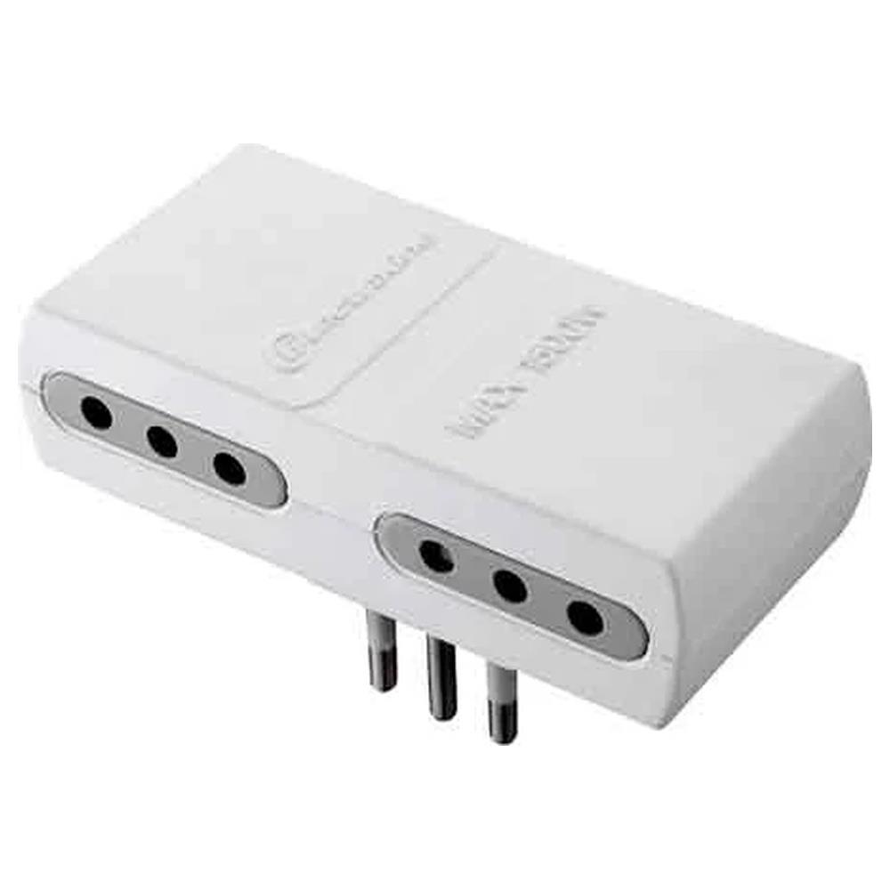 adattatore quadruplo 10a 2p+t presa 10a 2p+t