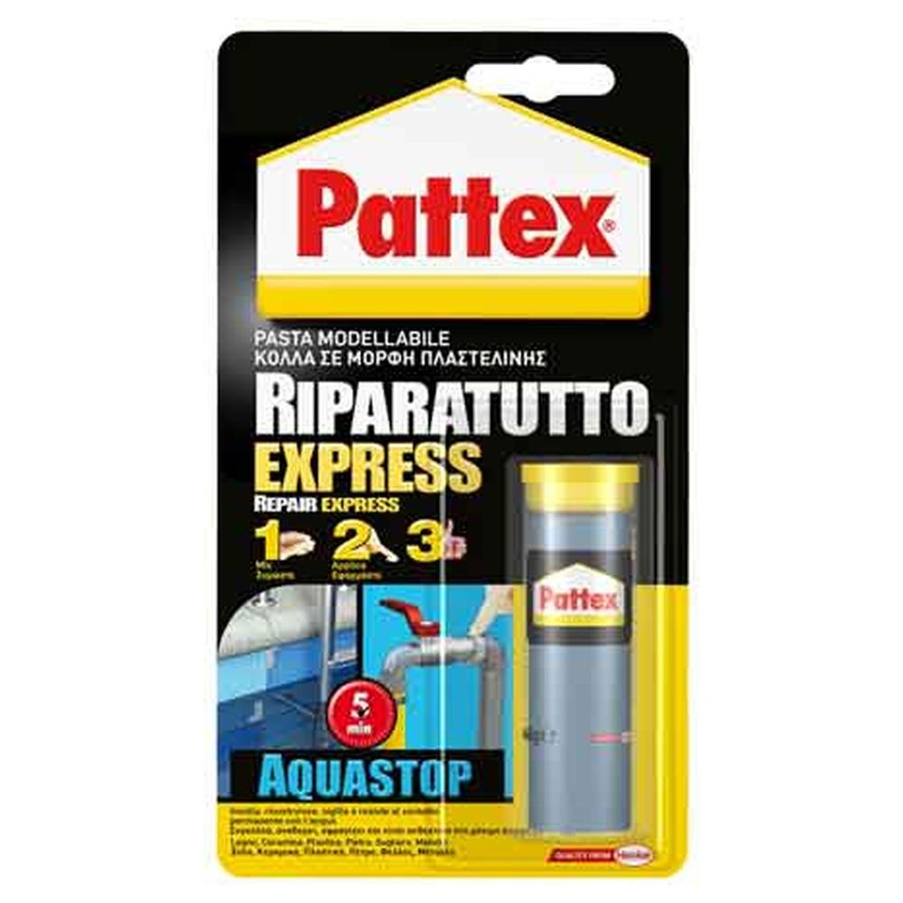 adesivo epossidico 'riparatutto express acquastop' pattex 48 gr