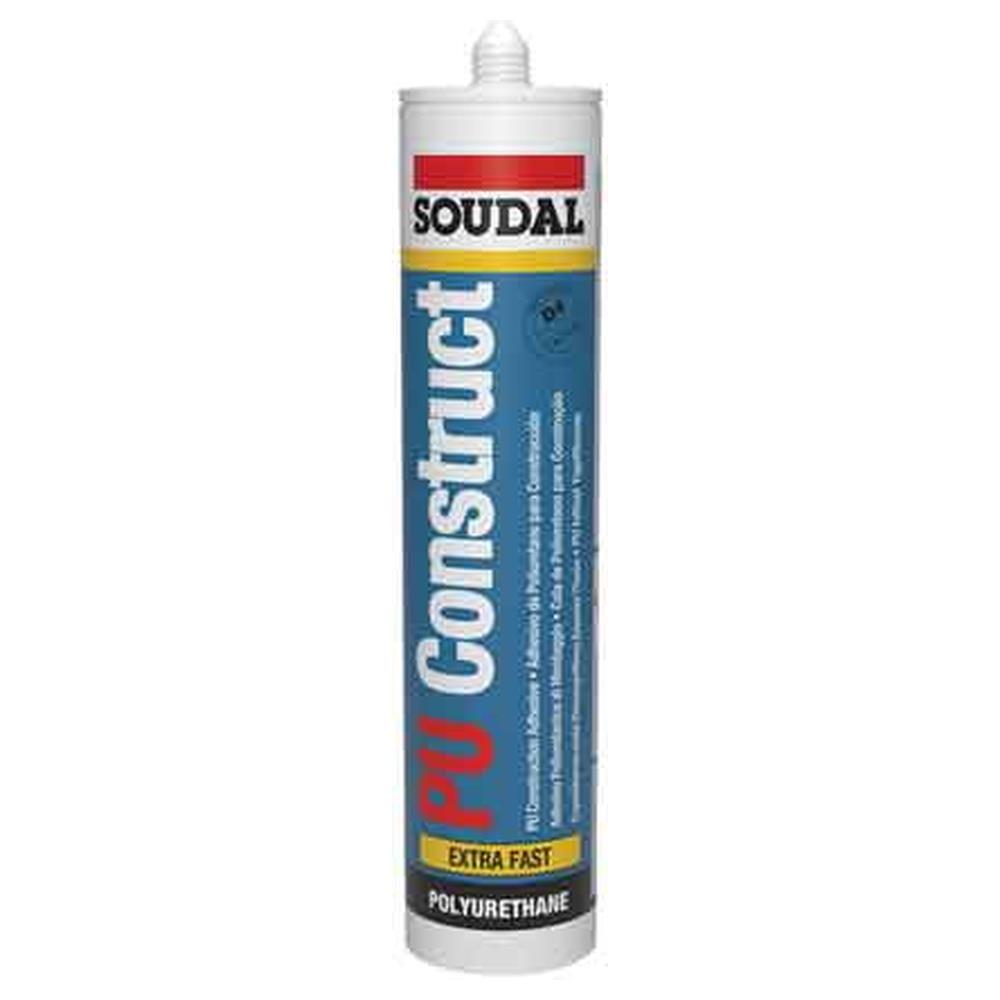 adesivo poliuretanico 'pu construct d4' soudal 310 ml - marrone