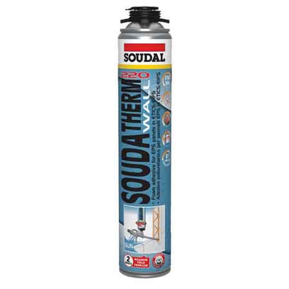 adesivo poliuretanico 'soudatherm wall' soudal 750 ml - pistola