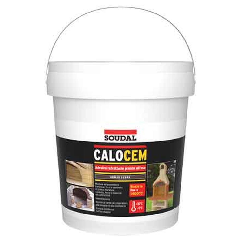 adesivo refrattario 'calocem' soudal 2,5 kg - grigio scuro