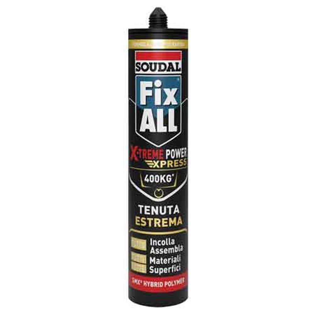 adesivo sigillante 'fix all x-treme express' soudal 280 ml - bianco