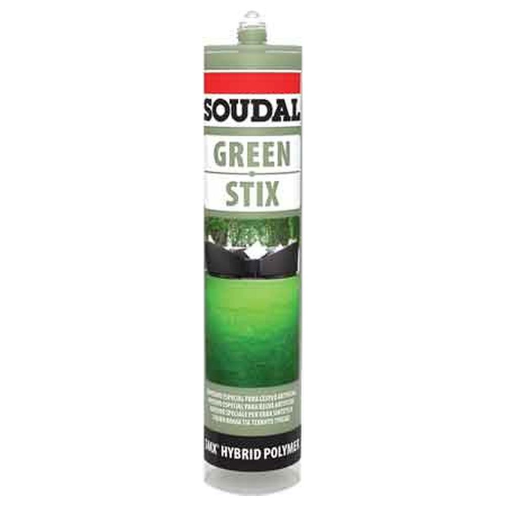 adesivo sigillante 'green stix' soudal 290 ml - verde