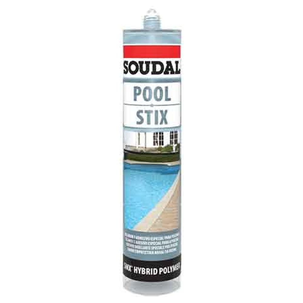 adesivo sigillante 'pool stix' soudal 290 ml - blu chiaro