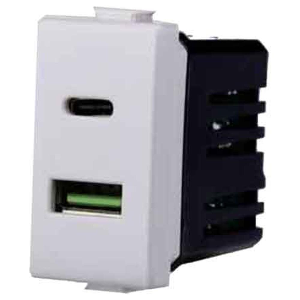 alimentatore da incasso usb/usb-c 'solar' 3.1a