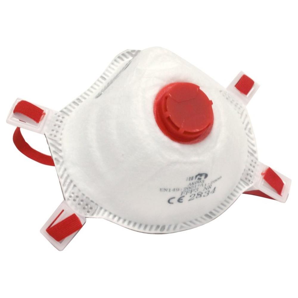 antiparticolato payper ak003 dust mask ffp3 bianco/rosso u