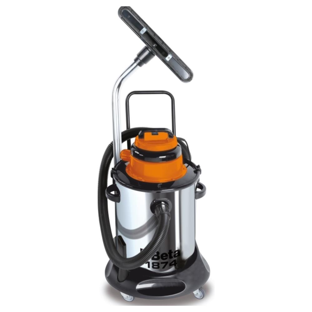 aspiratore 50 litri per solidi e liquidi bidone in acciaio inox beta 1874
