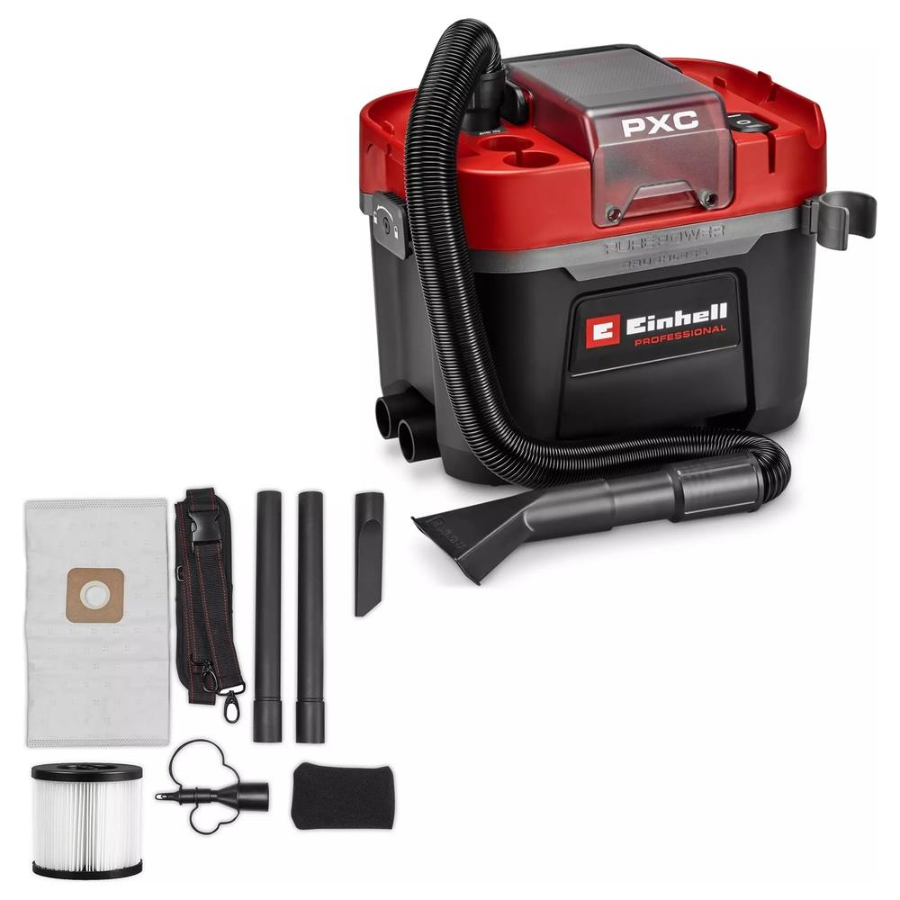 aspiratutto einhell a batteria tp-vc 18/10 li bl l-solo