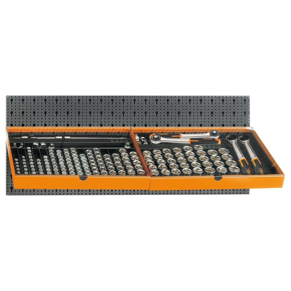 assortimento 133 utensili, con ganci senza pannello beta 6600 m/125