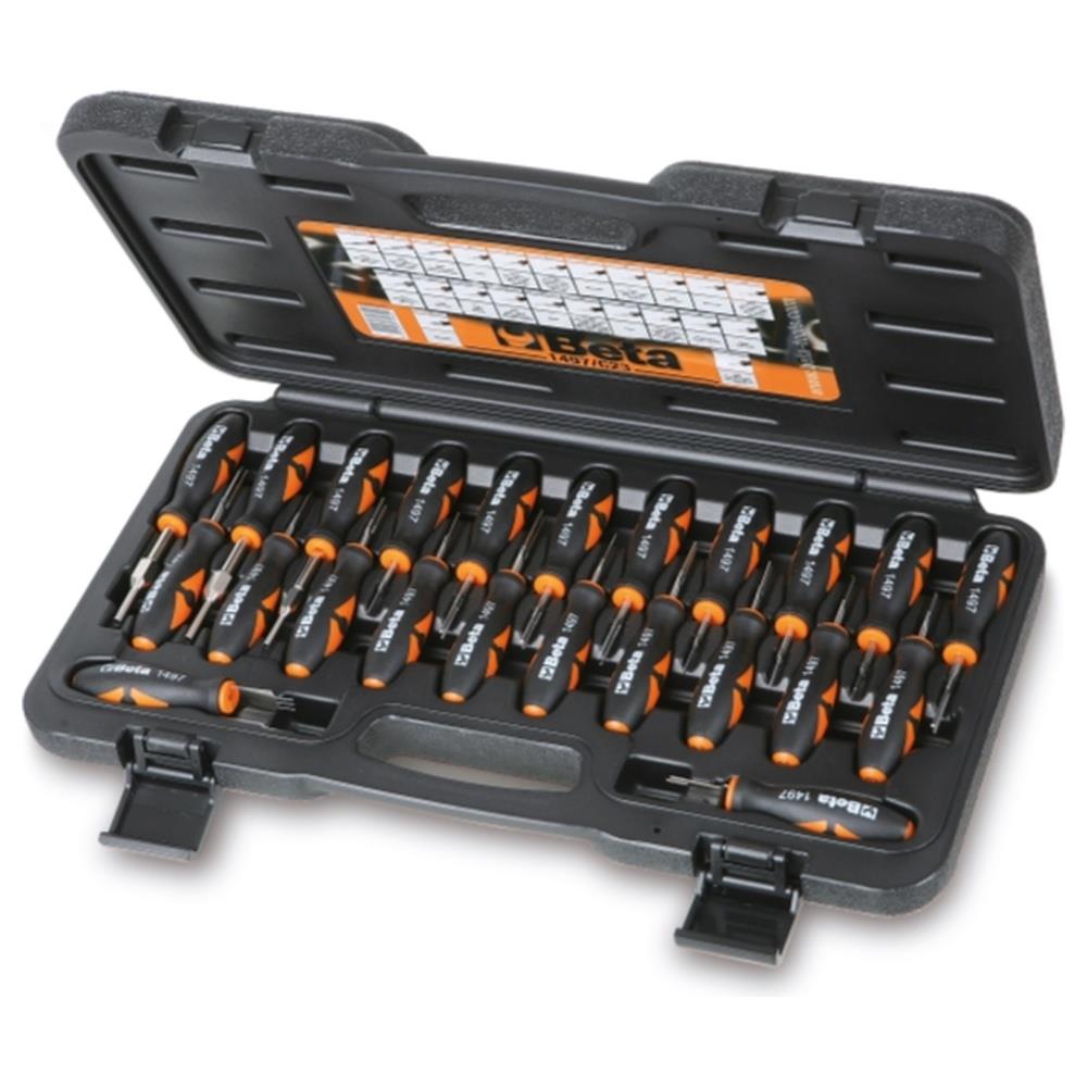 assortimento 23 utensili per sblocco connettori elettrici beta 1497/c23
