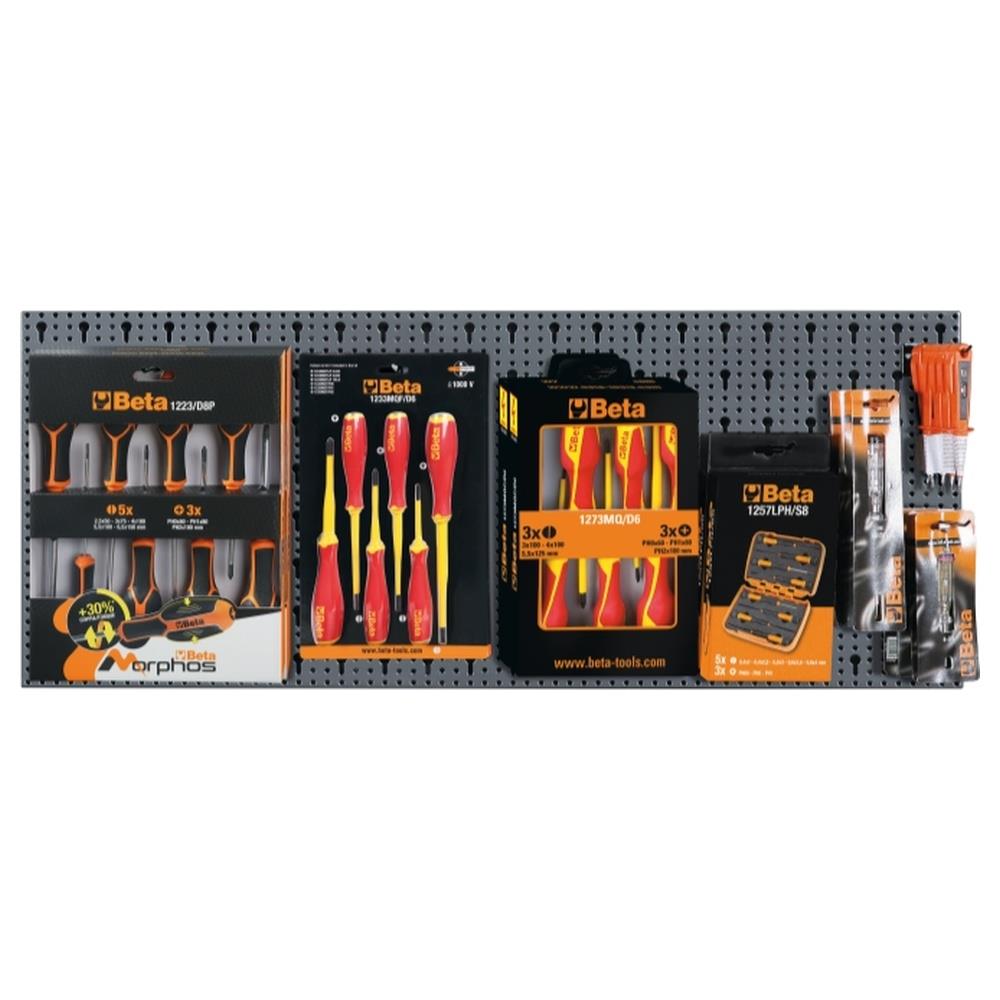 assortimento 71 utensili, con ganci senza pannello beta 6600 m/381