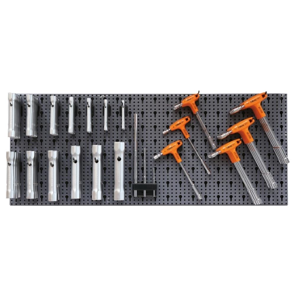 assortimento 76 utensili, con ganci senza pannello beta 6600 m/68