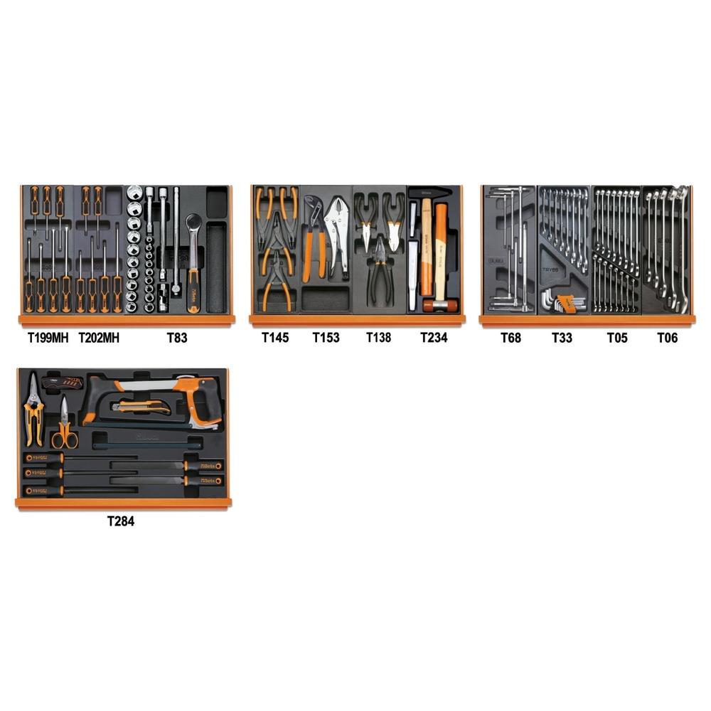 assortimento di 104 utensili per impiego universale in termoformato rigido in abs beta 5904vu/2t