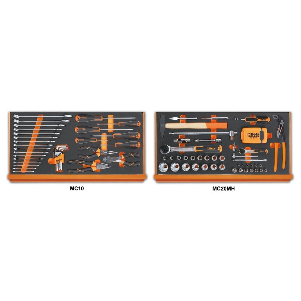 assortimento di 108 utensili per impiego universale in vassoio morbido in eva beta 5927vu/m