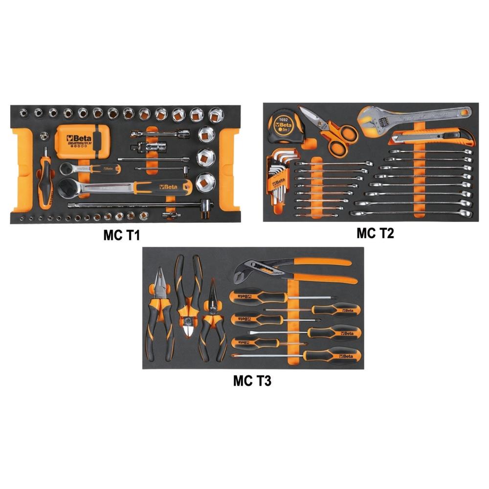 assortimento di 109 utensili per impiego universale in vassoio morbido in eva beta 5914vu/m
