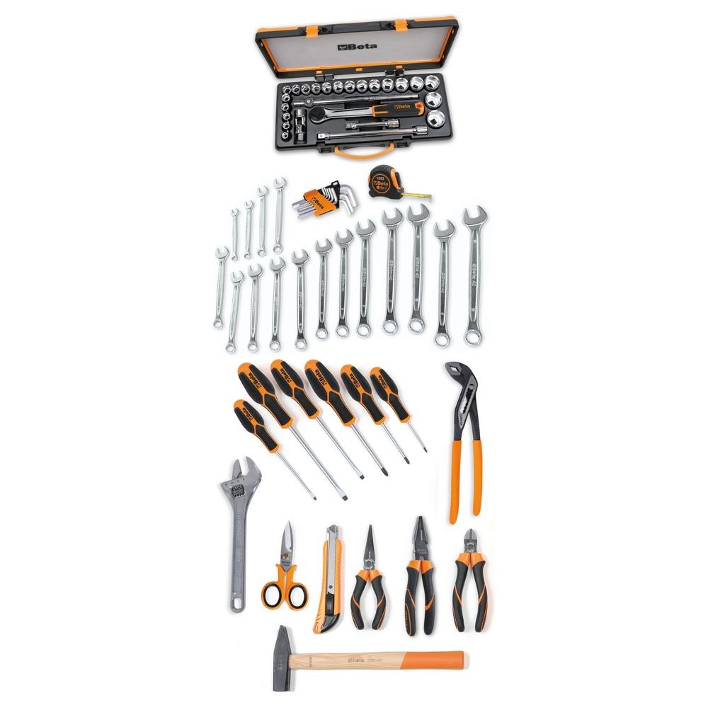 assortimento di 64 utensili per impiego universale in vassoio morbido in eva beta 5941vu/m