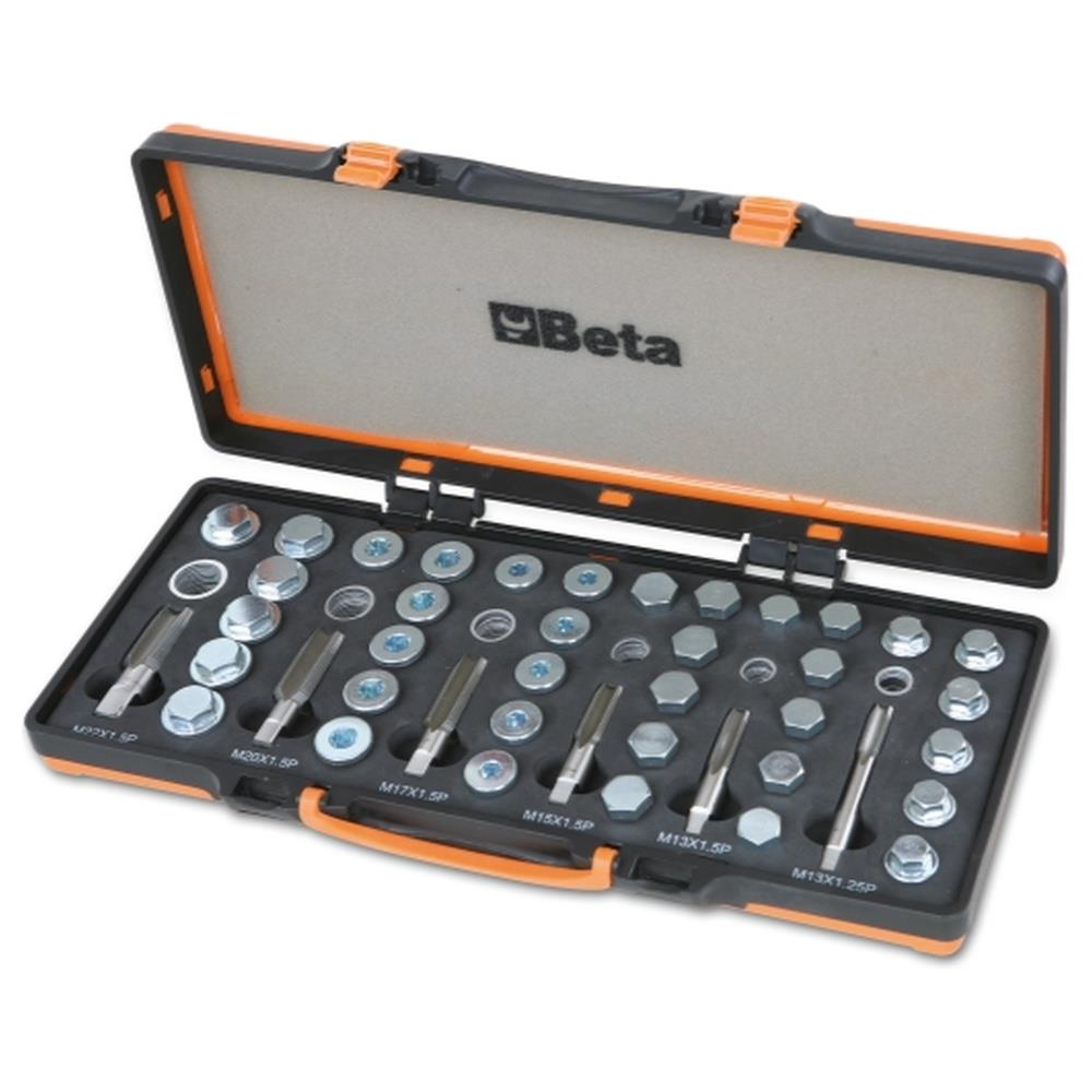assortimento di utensili per la riparazione dei filetti della coppa olio beta 1495/c6