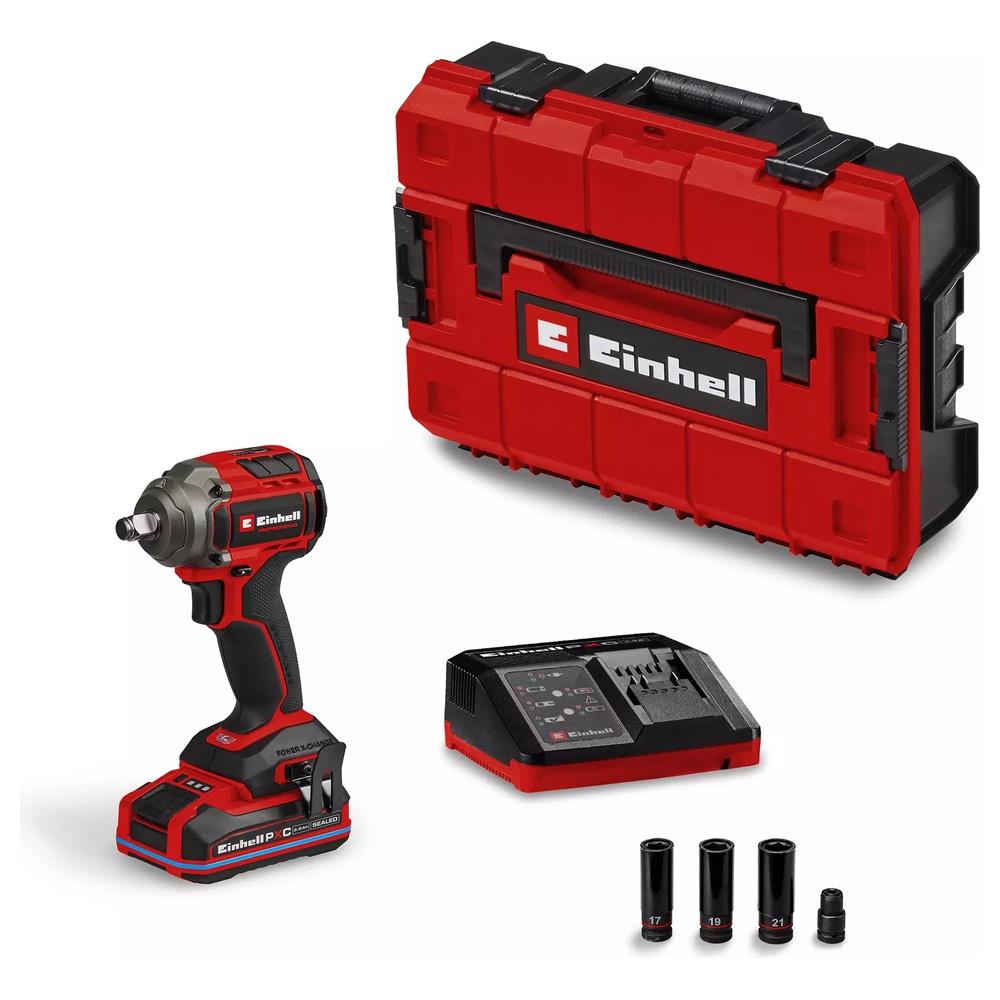 avvitatore einhell a impulsi a batteria tp-cw 18/350-c bl - kit (1x3.