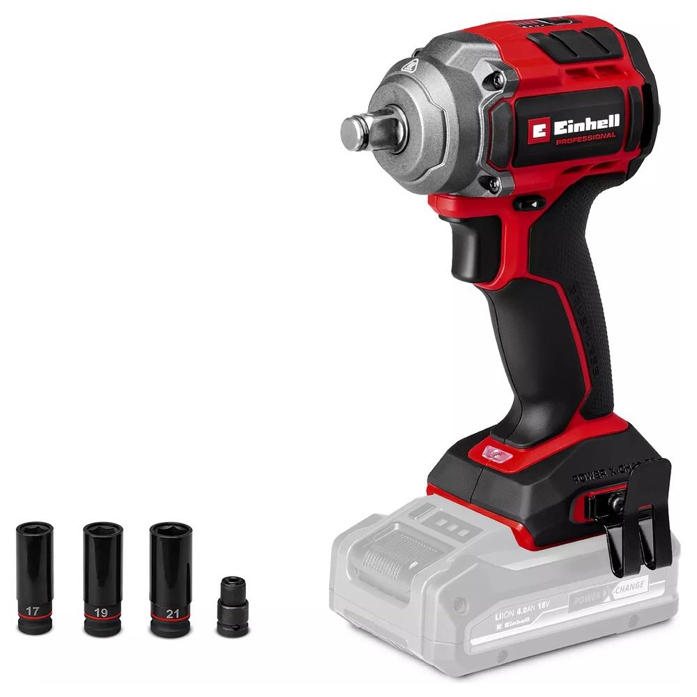 avvitatore einhell a impulsi a batteria tp-cw 18/350-c li bl - solo
