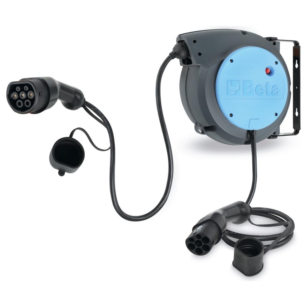 avvolgitore automatico con cavo 3gx2,5 mm² e presa tipo 2 per ricarica ev beta 1845em/3