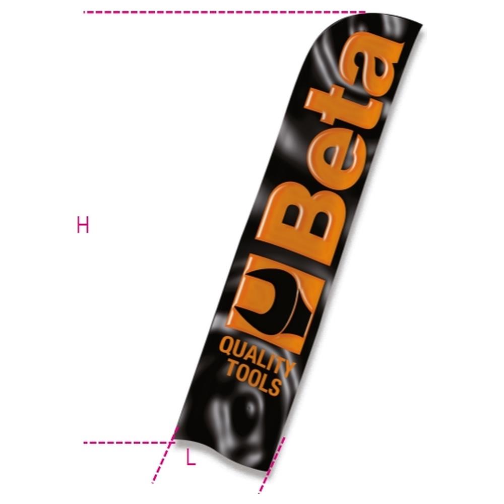 bandiera a vela mt 3,50x0,75 con asta betacollection 9561vv