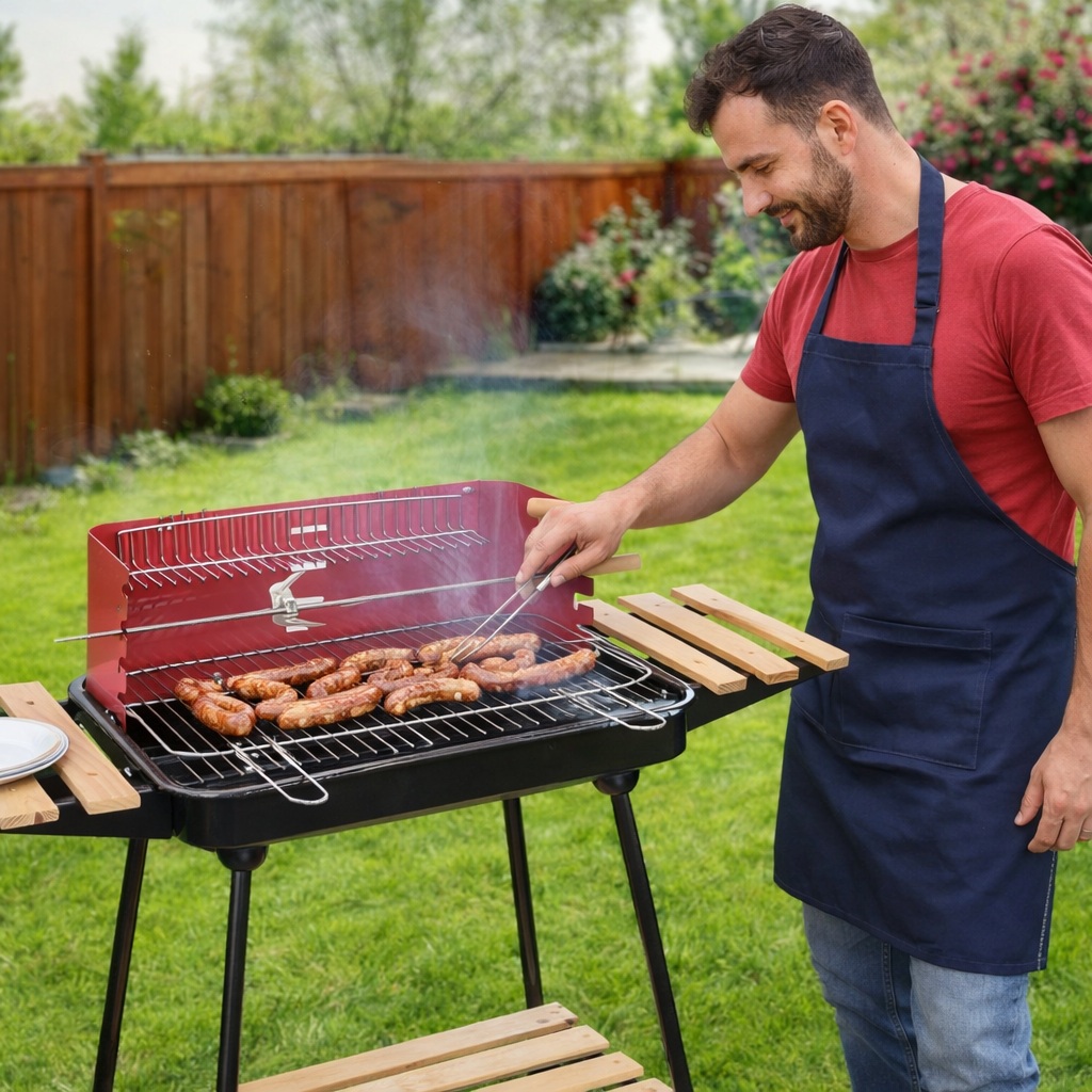 BARBECUE A CARBONELLA MADRID BRICOFER 6240202 in uso