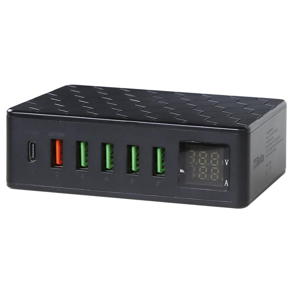 base di ricarica multi-presa a 6 porte usb per ricarica multipla. betacollection 9549mpc
