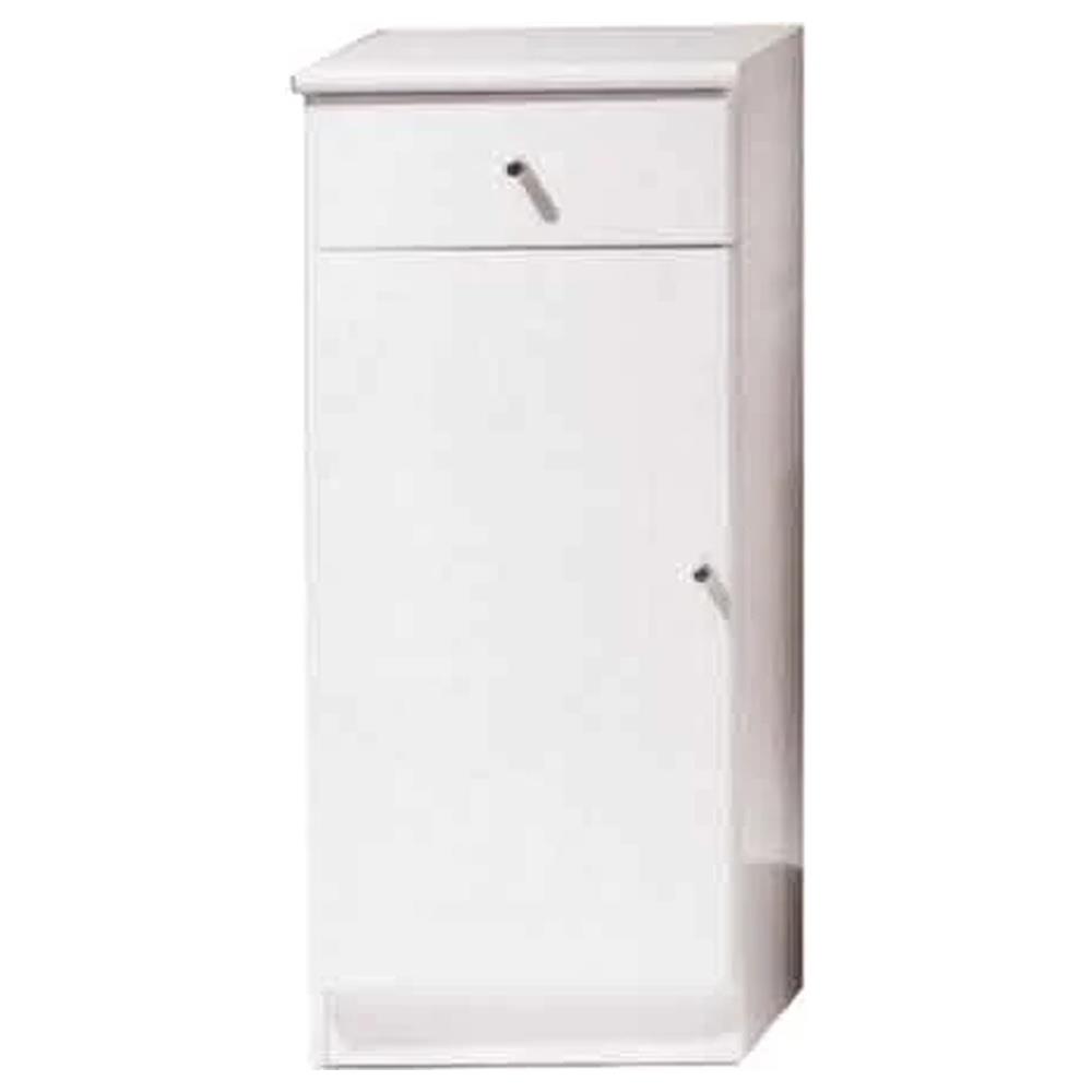 base singola con cassetto bianca cm 34x34x80h