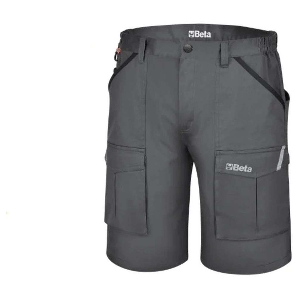 bermuda da lavoro in 100% cotone elasticizzato grigio, comodi e resistenti beta 7931mg
