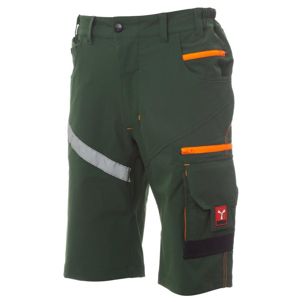 bermuda da lavoro payper next 4w shorts verde foresta/nero 42