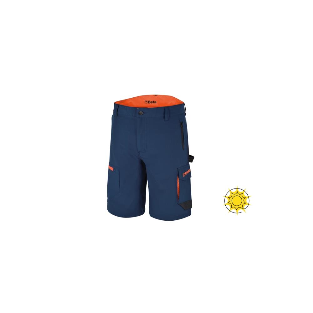 bermuda leggeri da lavoro, multitasche elasticizzati slim fit beta 7661b xs