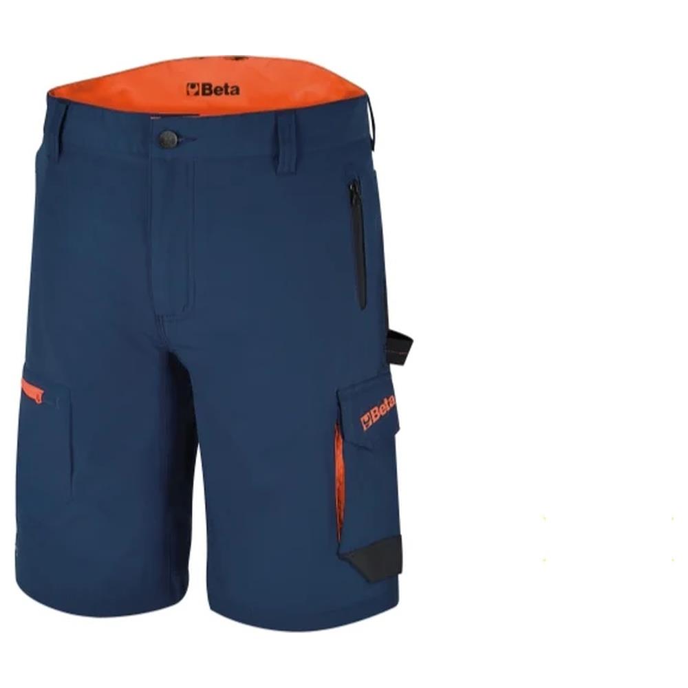 bermuda leggeri da lavoro, multitasche elasticizzati slim fit beta 7661b