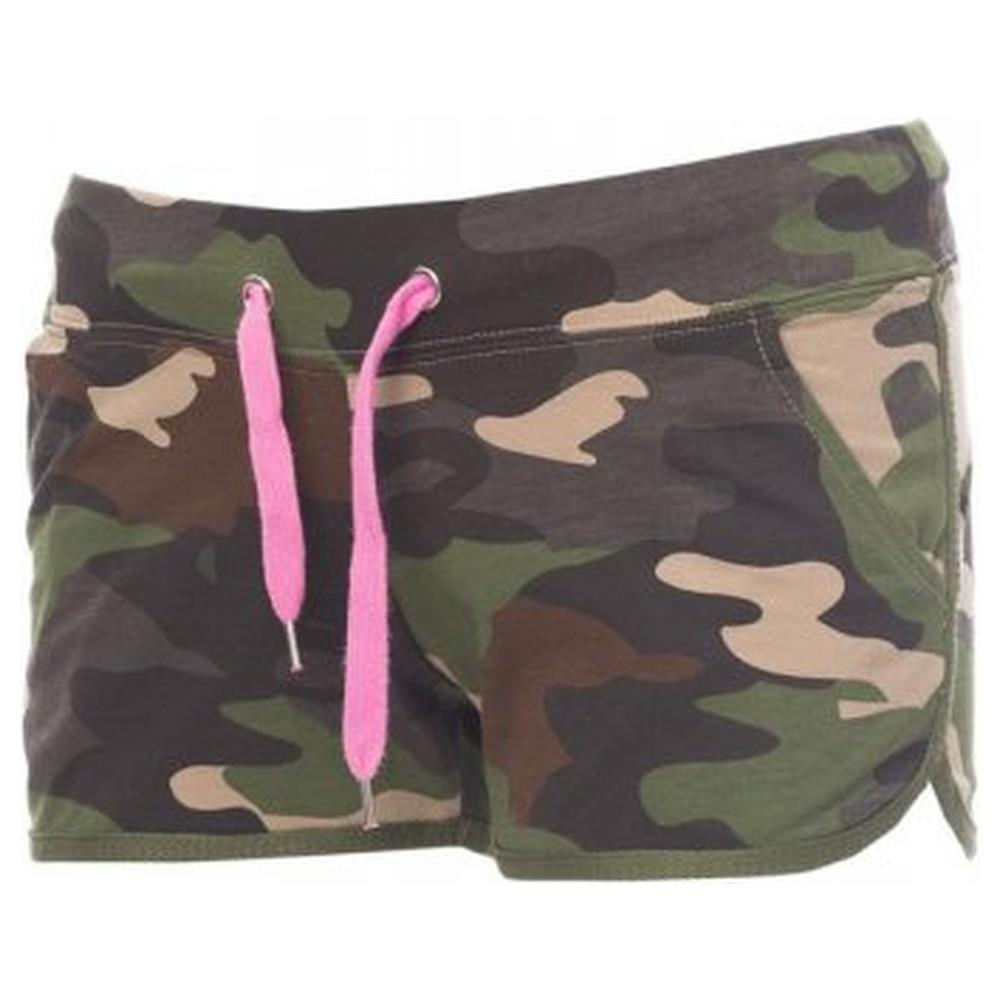 bermuda sportivo payper combat lady mimetico/fucsia fluo s