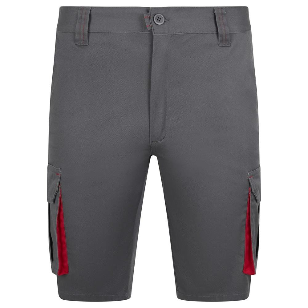 bermuda velilla elasticizzati multitasche tota cod 103034s grigio/rosso 34