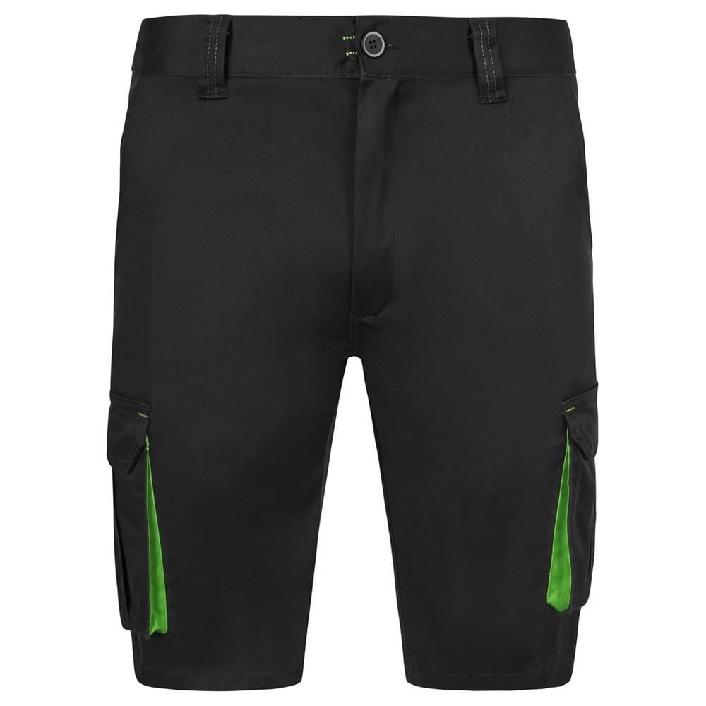 bermuda velilla elasticizzati multitasche tota cod 103034s nero/chartreuse 34