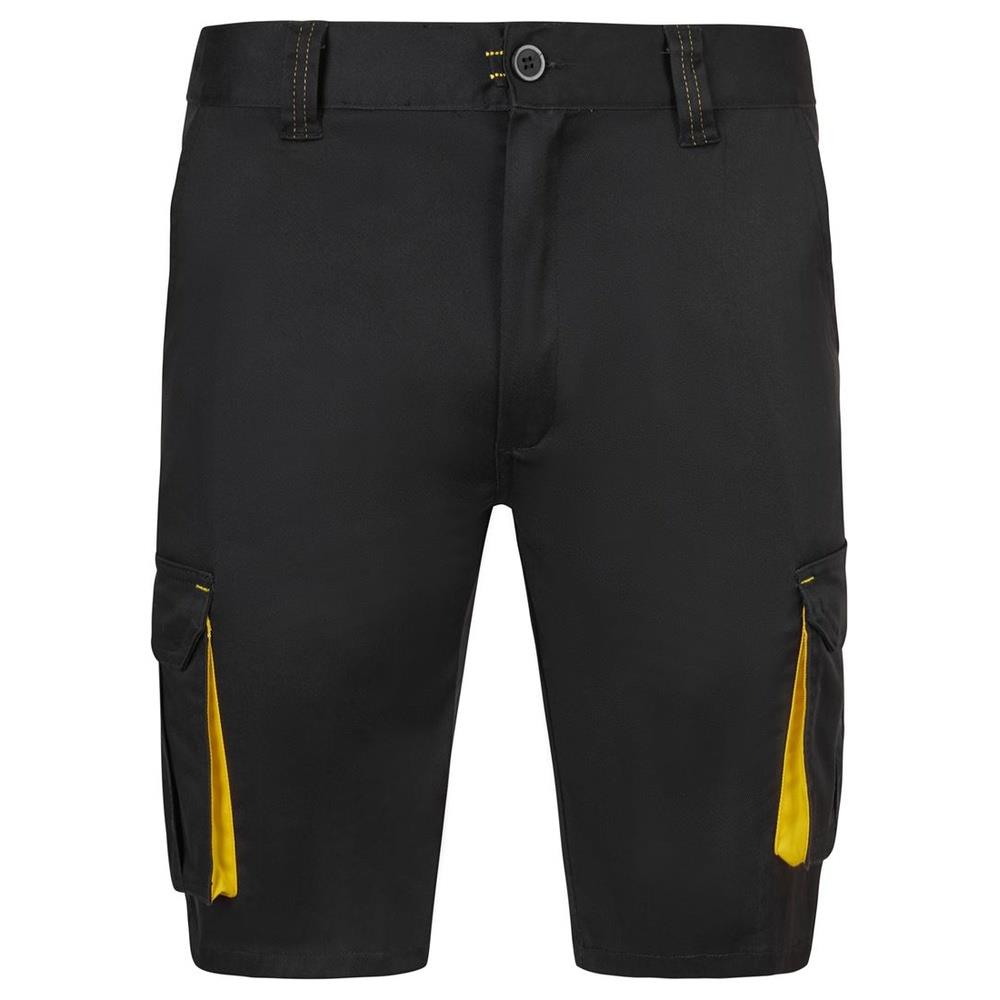 bermuda velilla elasticizzati multitasche tota cod 103034s nero/giallo 34
