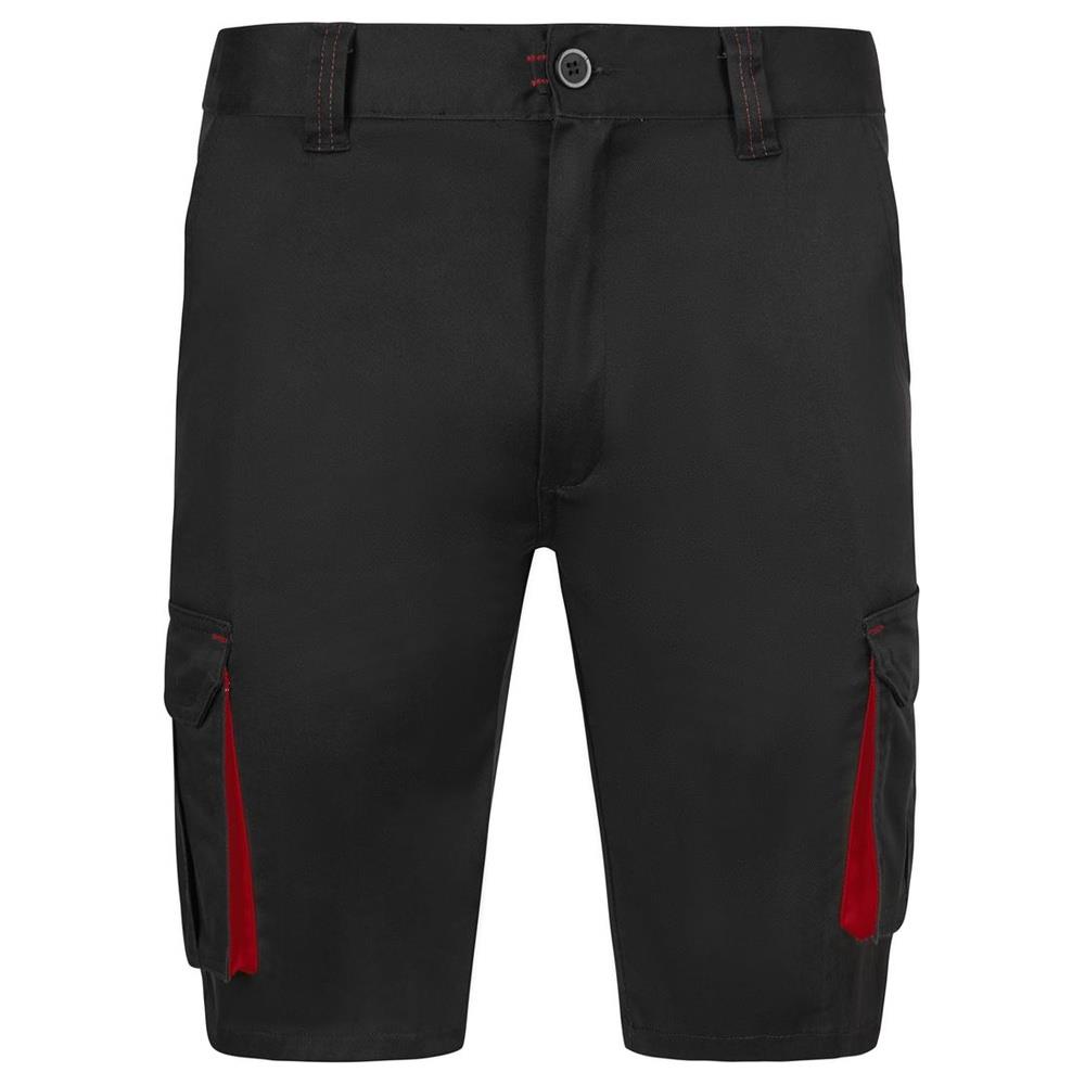 bermuda velilla elasticizzati multitasche tota cod 103034s nero/rosso 34