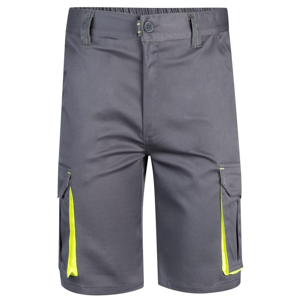 bermuda velilla elasticizzato multitasche fluo cod 103010s grigio/giallo fluo 34