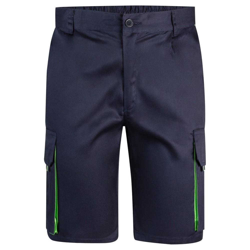 bermuda velilla multitasche total match cod 103007 azul marino/chartreuse 34