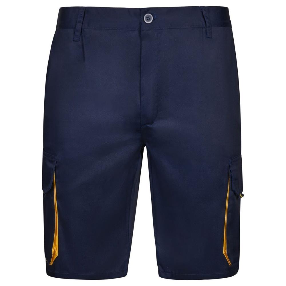 bermuda velilla multitasche total match cod 103007 navy/giallo 34