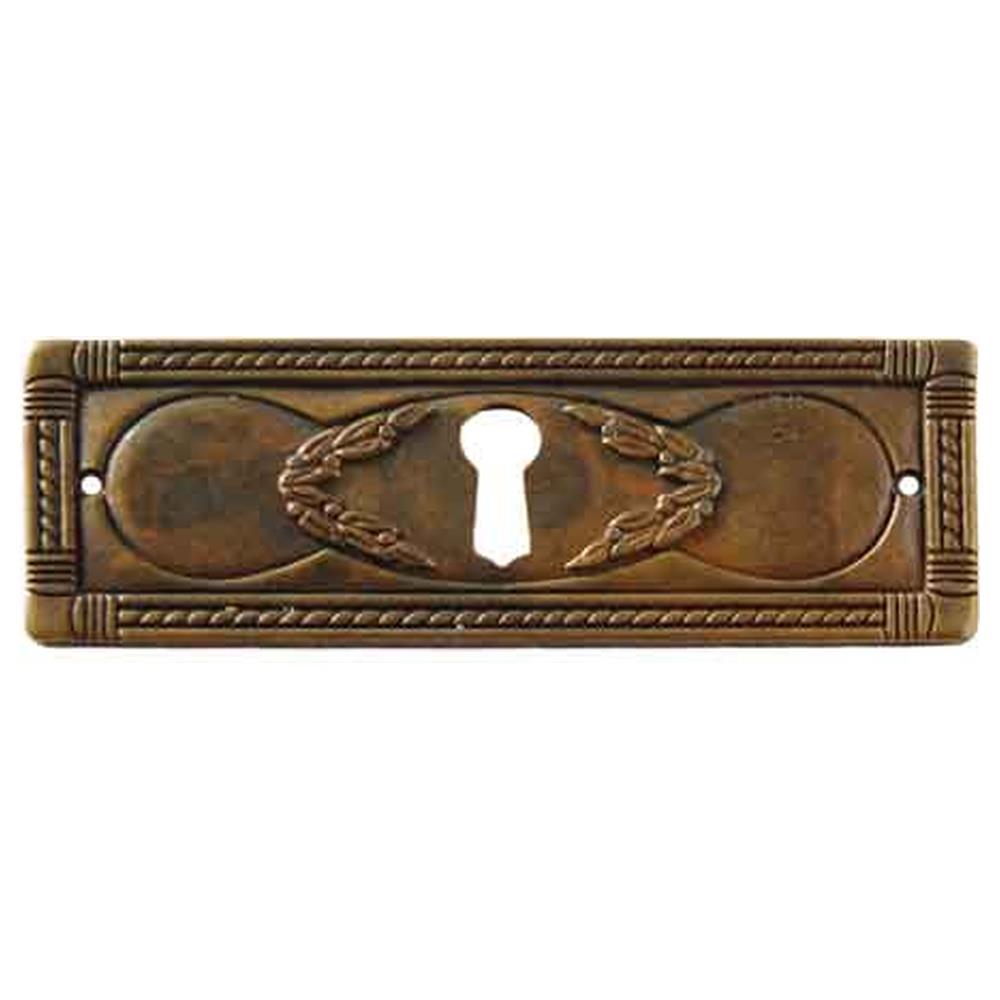 bocchetta per mobili '5038/a3' orizzontale 96x34 mm - patinato antico