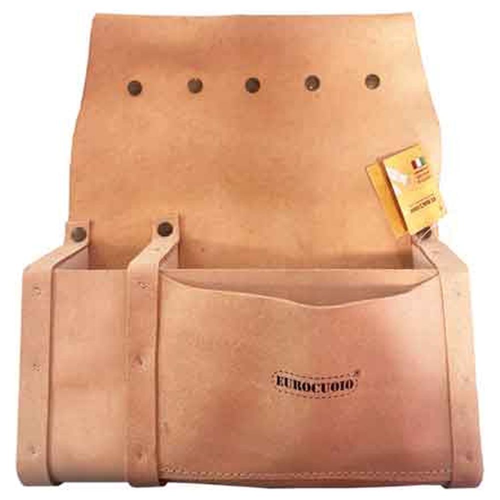 borsa carpentiere 3 tasche in cuoio.