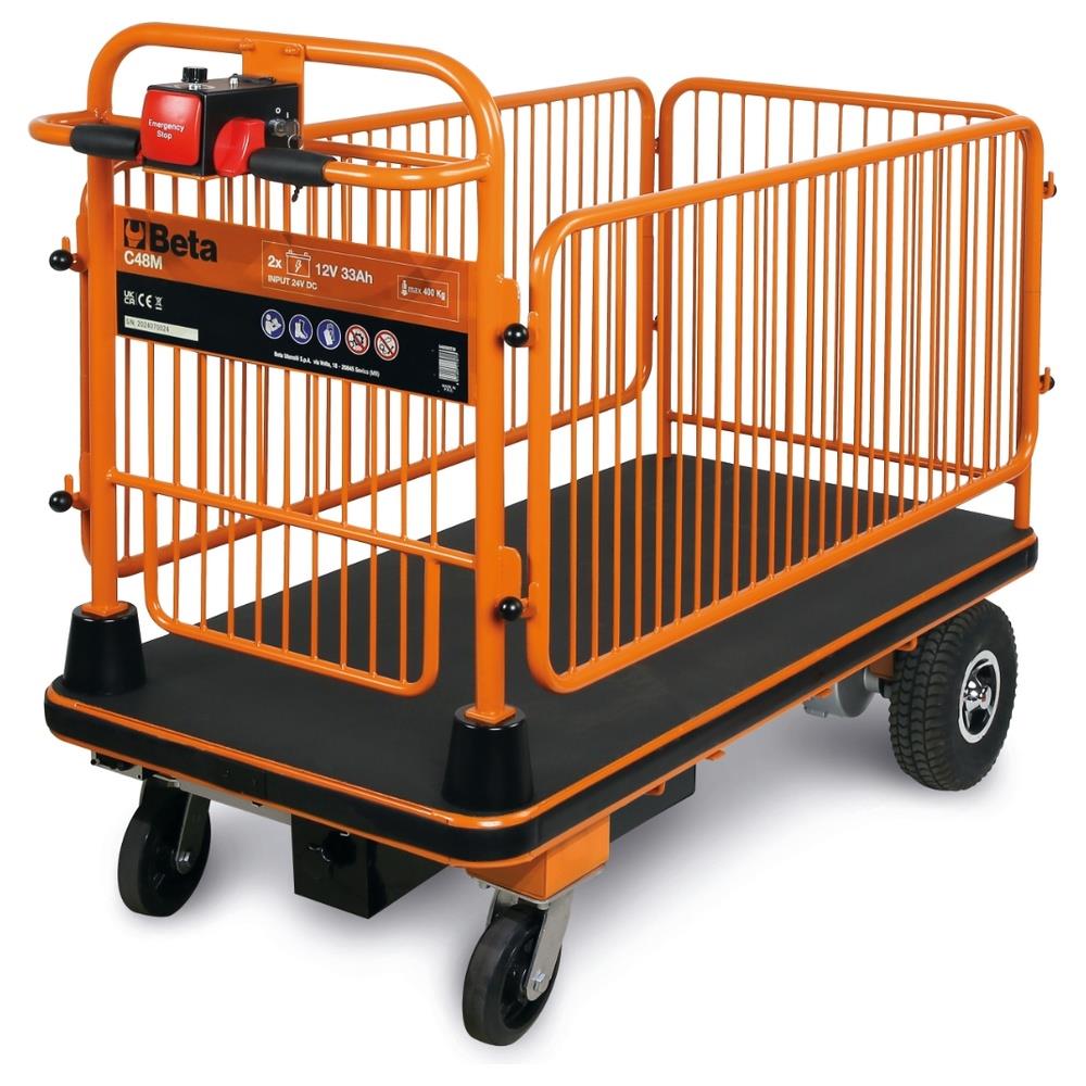 brutus - carrello da lavoro elettrico con sponde beta c48m