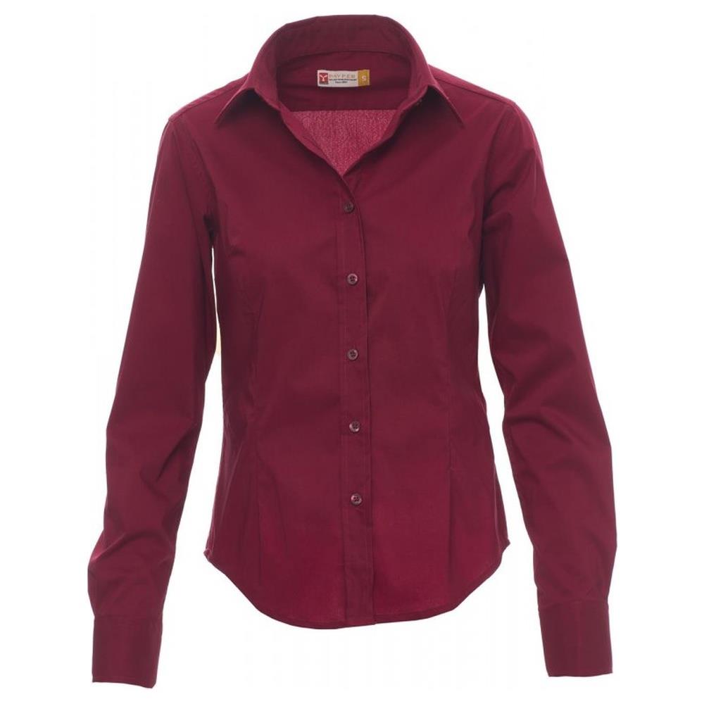 camicea donna manica lunga payper image lady bordeaux s