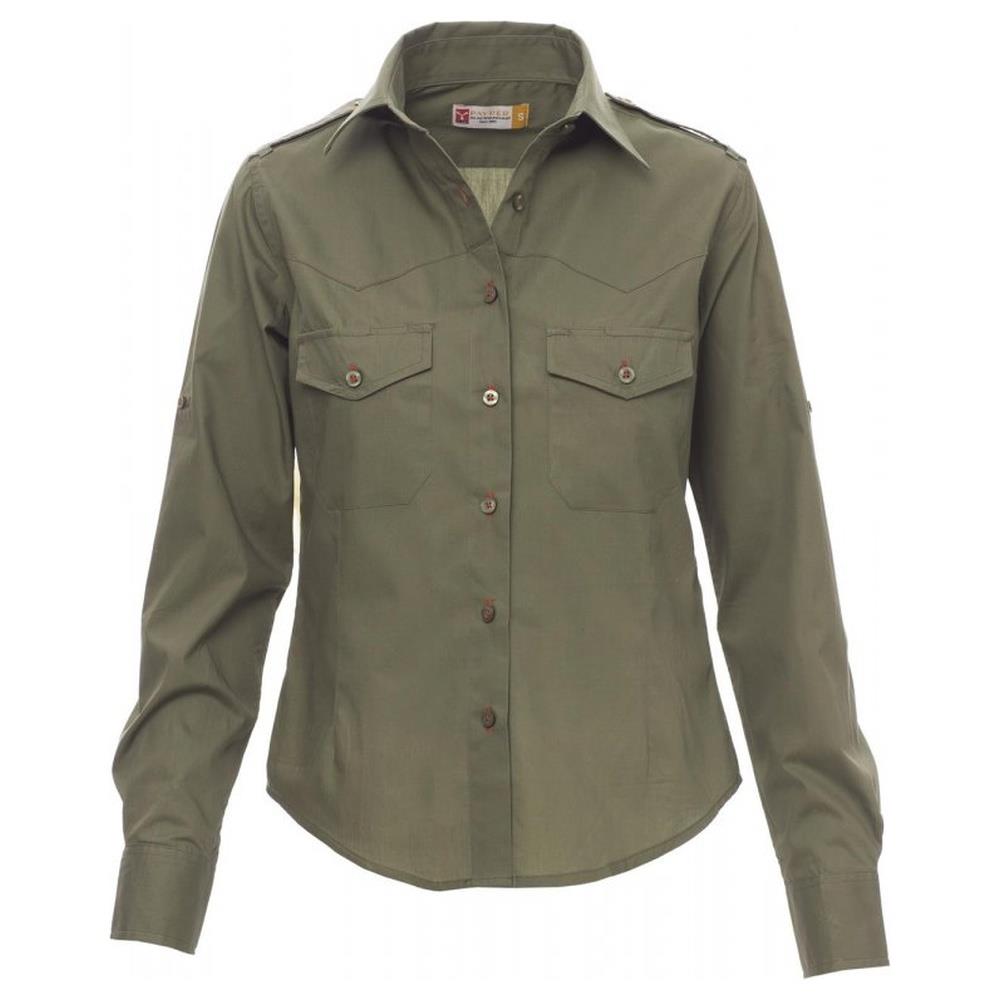 camicea donna manica lunga payper trophy lady verde militare s